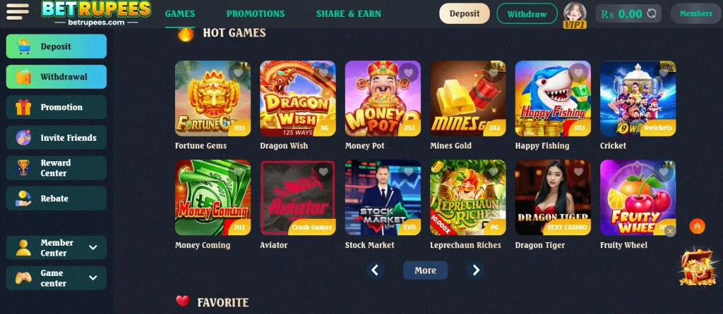 BetRupees Game  